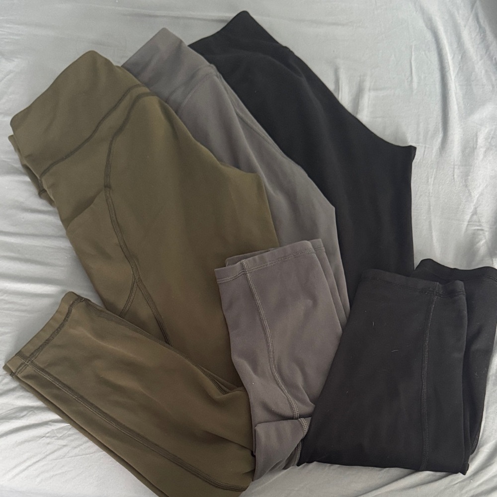 Women's High-Rise Active Leggings - Olive, Taupe & Black